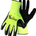 BOSS GUARDIAN ANGEL 8412B Breathable, High-Visibility Gloves, Men's, S, Knit Wrist Cuff, Latex Coating, Polyester Glove