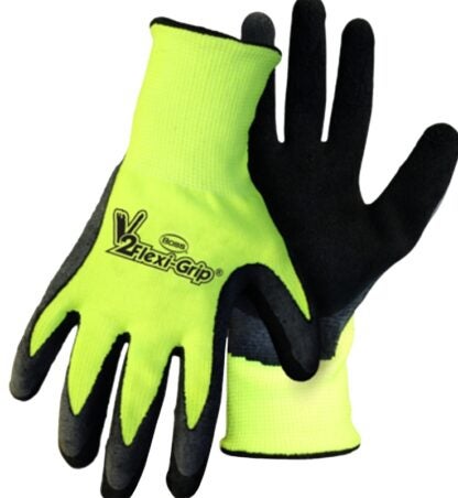 BOSS GUARDIAN ANGEL 8412B Breathable, High-Visibility Gloves, Men's, S, Knit Wrist Cuff, Latex Coating, Polyester Glove