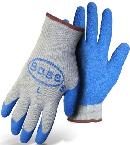 GLOVE RUBBER PALM STING KNIT L