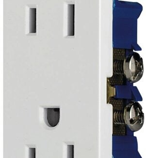 Eaton Wiring Devices 1107W-JP-C Duplex Receptacle, 2 -Pole, 15 A, 125 V, Back, Side Wiring, NEMA: 5-15R, White