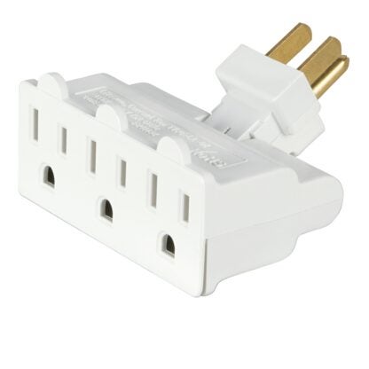 Eaton Wiring Devices 1192W-SP Outlet Tap, 2 -Pole, 15 A, 125 V, 3 -Outlet, NEMA: NEMA 5-15R, White