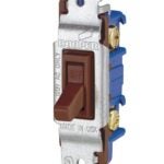 Eaton Wiring Devices 1301B Toggle Switch, Brown, 15 A, 120 V, Polycarbonate Housing Material Sells in Quantity of 10