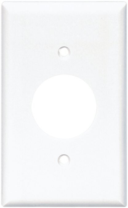 Eaton Wiring Devices 2131W-BOX Single Receptacle Wallplate, 4-1/2 in L, 2-3/4 in W, 1 -Gang, Thermoset, White