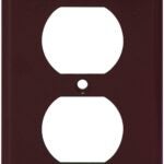 Eaton Wiring Devices 2132B-BOX Receptacle Wallplate, 4-1/2 in L, 2-3/4 in W, 1 -Gang, Thermoset, Brown, High-Gloss Sells in Quantity of 25