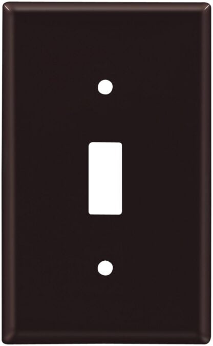 Eaton Wiring Devices 2134B-BOX Wallplate, 4-1/2 in L, 2-3/4 in W, 1 -Gang, Thermoset, Brown, High-Gloss Sells in Quantity of 25