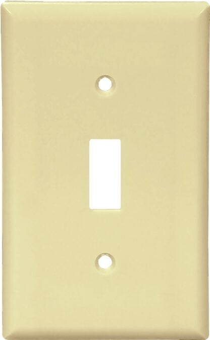 Eaton Wiring Devices 2134V-BOX Wallplate, 4-1/2 in L, 2-3/4 in W, 1 -Gang, Thermoset, Ivory, High-Gloss Sells in Quantity of 25