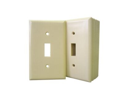 Eaton 2134V-JP Wallplate, 4-1/2 in L, 2-3/4 in W, 1-Gang, Thermoset, Ivory, High-Gloss