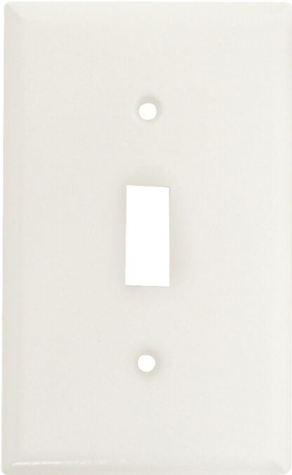 Eaton Wiring Devices 2134W-BOX Wallplate, 4-1/2 in L, 2-3/4 in W, 1 -Gang, Thermoset, White, High-Gloss Sells in Quantity of 25