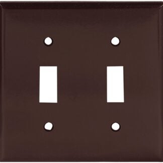 Eaton Wiring Devices 2139B-BOX Wallplate, 4-1/2 in L, 4-9/16 in W, 2 -Gang, Thermoset, Brown, High-Gloss Sells in Quantity of 10