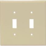 Eaton Wiring Devices 2139V-BOX Wallplate, 4-1/2 in L, 4-9/16 in W, 2 -Gang, Thermoset, Ivory, High-Gloss Sells in Quantity of 10