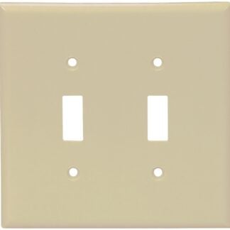 Eaton Wiring Devices 2139V-BOX Wallplate, 4-1/2 in L, 4-9/16 in W, 2 -Gang, Thermoset, Ivory, High-Gloss Sells in Quantity of 10