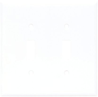 Arrow Hart 2139W-BOX Wallplate, 4-1/2 in L, 4-9/16 in W, 2-Gang, Thermoset, White, High-Gloss Sells in Quantity of 10