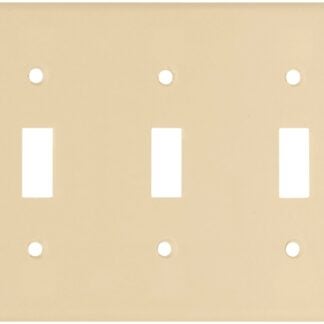 Eaton Wiring Devices 2141V-BOX Wallplate, 4-1/2 in L, 6.37 in W, 3 -Gang, Thermoset, Ivory, High-Gloss