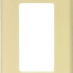 EATON 2151V-BOX Wallplate, 4-1/2 in L, 2-3/4 in W, 1 -Gang, Thermoset, Ivory, High-Gloss