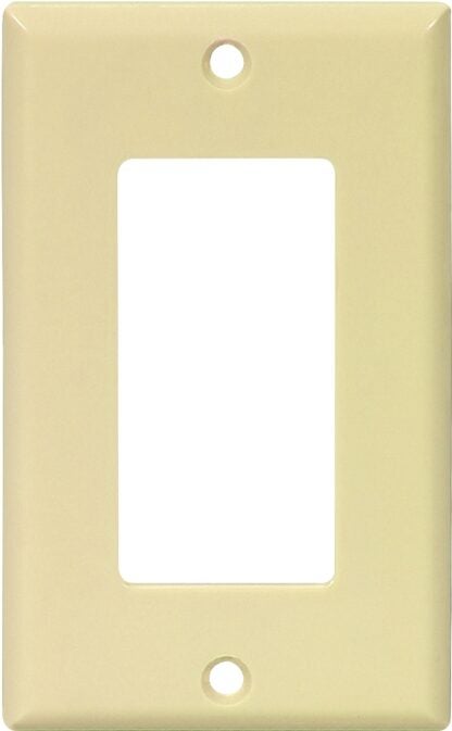 EATON 2151V-BOX Wallplate, 4-1/2 in L, 2-3/4 in W, 1 -Gang, Thermoset, Ivory, High-Gloss