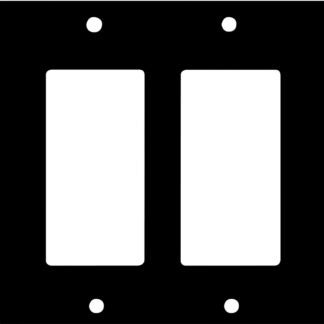 Eaton 2152BK-BOX Wallplate, 4-1/2 in L, 4.56 in W, 2-Gang, Thermoset, Black, High-Gloss Sells in Quantity of 10