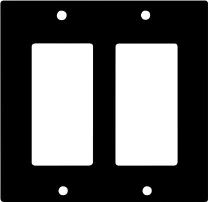 Eaton 2152BK-BOX Wallplate, 4-1/2 in L, 4.56 in W, 2-Gang, Thermoset, Black, High-Gloss Sells in Quantity of 10