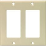 Eaton Cooper Wiring 2152 2152V-BOX Wallplate, 4-1/2 in L, 4.56 in W, 4 -Gang, Thermoset, Ivory, High-Gloss