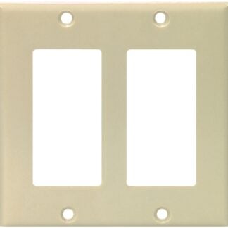 Eaton Cooper Wiring 2152 2152V-BOX Wallplate, 4-1/2 in L, 4.56 in W, 4 -Gang, Thermoset, Ivory, High-Gloss