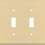 Eaton Wiring Devices 2154V-BOX Wallplate, 4-1/2 in L, 8.19 in W, 4 -Gang, Thermoset, Ivory, High-Gloss