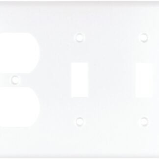 Eaton Wiring Devices 2158W-BOX Combination Wallplate, 4-1/2 in L, 6-3/8 in W, 3 -Gang, Thermoset, White