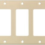 Eaton Cooper Wiring 2163 2163V-BOX Wallplate, 4-1/2 in L, 6.37 in W, 3 -Gang, Thermoset, Ivory, High-Gloss