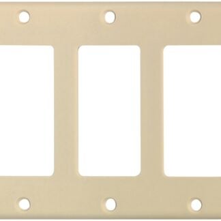 Eaton Cooper Wiring 2163 2163V-BOX Wallplate, 4-1/2 in L, 6.37 in W, 3 -Gang, Thermoset, Ivory, High-Gloss