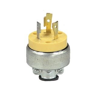 Arrow Hart 2363-BOX Locking Plug, 2 -Pole, 20 A, 125 V, NEMA: NEMA L5-20, Yellow