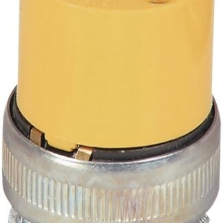 Arrow Hart 2493-BOX Locking Connector, 2 -Pole, 15 A, 125 V, Yellow