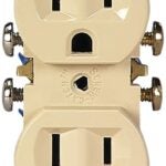 Eaton Wiring Devices 270V-C Duplex Receptacle, 2 -Pole, 15 A, 125 V, Push-in, Side Wiring, NEMA: 5-15R, Ivory