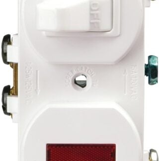 Eaton Wiring Devices 277W-BOX Combination Toggle Switch, 15 A, 120 V, SPDT, Screw Terminal, Steel Housing Material