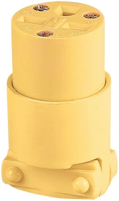 Eaton Wiring Devices 4227-BOX Electrical Connector, 2 -Pole, 15 A, 250 V, NEMA: NEMA 6-15, Yellow