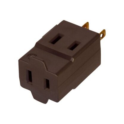 Eaton Wiring Devices 4400B-BOX Outlet Tap, 2 -Pole, 15 A, 125 V, 3 -Outlet, NEMA: NEMA 1-15R, Brown Sells in Quantity of 10