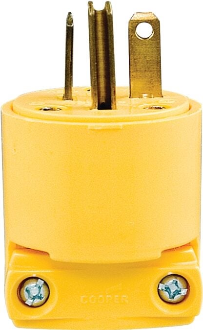 Eaton Wiring Devices 4409-BOX Electrical Plug, 2 -Pole, 20 A, 125 V, NEMA: NEMA 5-20R, Yellow