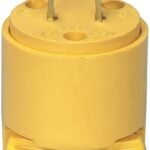 Eaton Cooper Wiring WD4862 Electrical Plug, 2 -Pole, 15 A, 125 V, NEMA: NEMA L5-15, Yellow