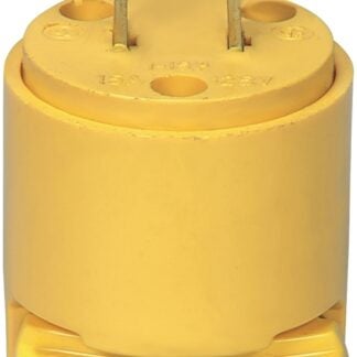 Eaton Cooper Wiring WD4862 Electrical Plug, 2 -Pole, 15 A, 125 V, NEMA: NEMA L5-15, Yellow