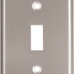 Eaton 93071-BOX Wallplate, 4-1/2 in L, 2-3/4 in W, 1-Gang, Stainless Steel, Brushed Satin