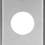 Eaton Wiring Devices 93091-BOX Single Receptacle Wallplate, 4-1/2 in L, 2-3/4 in W, 1 -Gang, 302/304 Stainless Steel