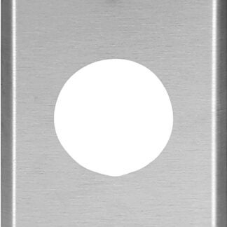 Eaton Wiring Devices 93091-BOX Single Receptacle Wallplate, 4-1/2 in L, 2-3/4 in W, 1 -Gang, 302/304 Stainless Steel