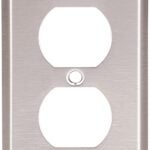 Eaton 93101-SP Wallplate, 4-1/2 in L, 2-3/4 in W, 1-Gang, Stainless Steel, Brushed Satin, Screw, Surface