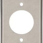 Eaton 93111-BOX1 Power Outlet and Locking Wallplate, 4-1/2 in L, 2-3/4 in W, Standard, 1-Gang, Stainless Steel, Screw