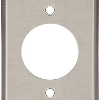 Eaton 93111-BOX1 Power Outlet and Locking Wallplate, 4-1/2 in L, 2-3/4 in W, Standard, 1-Gang, Stainless Steel, Screw