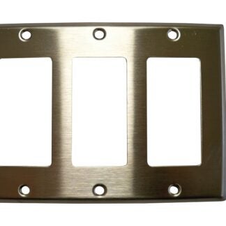 Eaton Cooper Wiring 93403 Switch Wallplate, 3 -Gang, 304 Stainless Steel, Brushed Satin