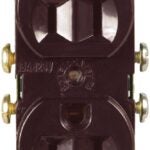 Eaton Wiring Devices CR15B Duplex Receptacle, 2 -Pole, 15 A, 125 V, Side Wiring, NEMA: 5-15R, Brown