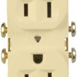 Eaton Wiring Devices CR15V Duplex Receptacle, 2 -Pole, 15 A, 125 V, Side Wiring, NEMA: 5-15R, Ivory