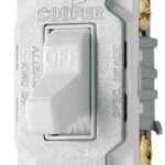 Eaton Wiring Devices CS115W Toggle Switch, 15 A, 120/277 V, Screw Terminal, Nylon Housing Material, White