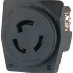 Eaton Wiring Devices CWL515R Single Receptacle, 2 -Pole, 125 V, 15 A, Back and Side Wiring, NEMA: NEMA L5-15