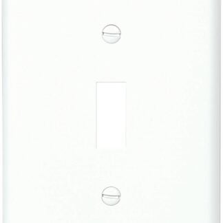 Eaton PJ1W Wallplate, 6 in L, 3-1/2 in W, 1-Gang, Polycarbonate, White, High-Gloss Sells in Quantity of 25