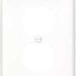 Eaton PJ8W Wallplate, 6 in L, 3-1/2 in W, 1-Gang, Polycarbonate, White, High-Gloss, Screw Sells in Quantity of 25