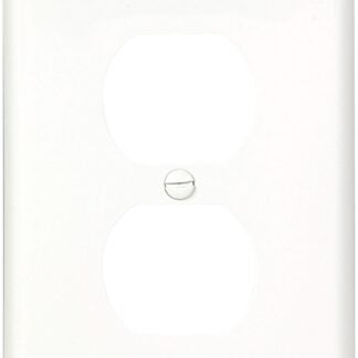 Eaton PJ8W Wallplate, 6 in L, 3-1/2 in W, 1-Gang, Polycarbonate, White, High-Gloss, Screw Sells in Quantity of 25